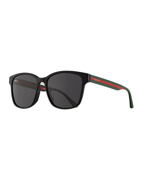 gucci square acetate sunglasses with signature web|Gucci sunglasses price.